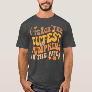 T-shirt Citrouille Super Retro Dans Le Patch Hallowee