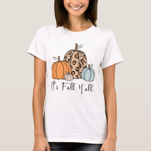 T-shirt Citrouille tendance automne | Citation "It’s Fall (Devant)