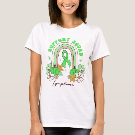 T-shirt citrouille Thanksgiving lymphoma cancer Sensibilis (Devant)