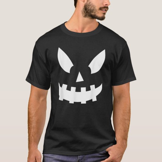 T-shirt Citrouille Visage de Jack O Lantern (Devant)