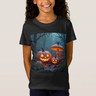 T-Shirt Citrouilles champignons et araignées