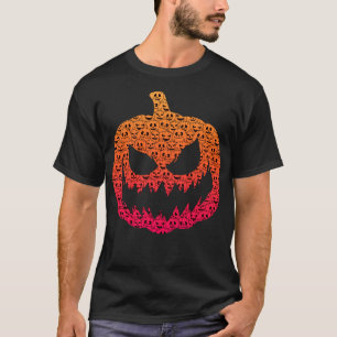 T-shirt Citrouilles colorés éffrayants - Motif d'Halloween
