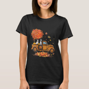 T-shirt Citrouilles dalmates camion feuille d'automne