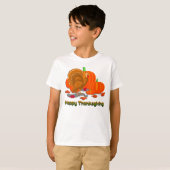 T-shirt Citrouilles de la Turquie de thanksgiving (Devant entier)