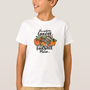 T-shirt Citrouilles Feuilles et Football S'il Vous Plaît -