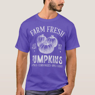 T-shirt Citrouilles fraîches de la ferme automne