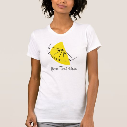 T-shirt Citrus Lemon 'Your Text' Ladies (Devant)