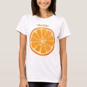 T-shirt Citrus Orange Fun Personnalisé (Devant)