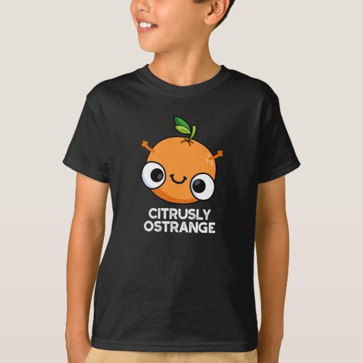T-shirt Citrusly Oétrange Funny étrange orange pun foncé B (Devant)