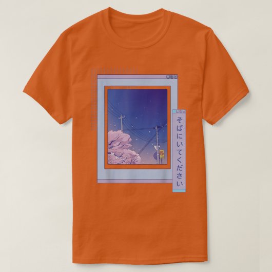 T-shirt City Cherry Blossom Browser Sakura Cute Anime Vapo (Design devant)