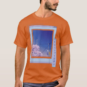 T-shirt City Cherry Blossom Browser Sakura Cute Anime Vapo