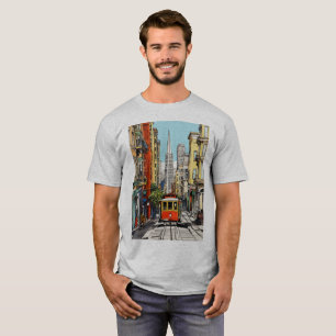 T-shirt "City Tracks" "Metropolitan Journey" "Urban Rails"