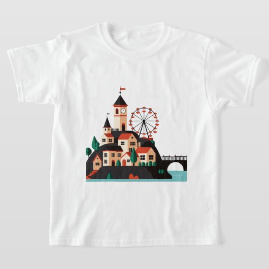 T-shirt Cityscape with Ferris wheel (Poser)