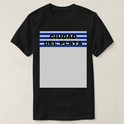T-shirt Ciudad del Plata en Uruguay Drapeaux rayés (Design devant)