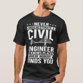 T-shirt Civil Engineer Bridge Builder Engineering Student (Devant)