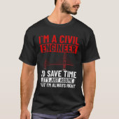 T-shirt Civil Engineer Bridge Builder Engineering Student (Devant)