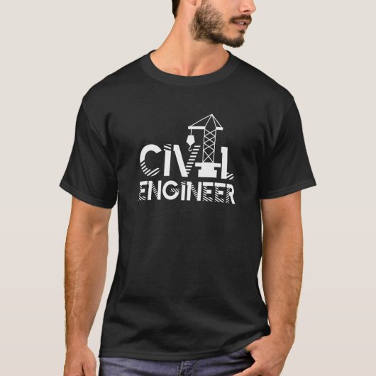 T-shirt Civil Engineer Engineering Job Student Profession (Devant)