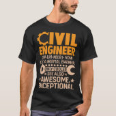 T-shirt Civil Engineer Like A NormalEngineer Board Exam Pr (Devant)