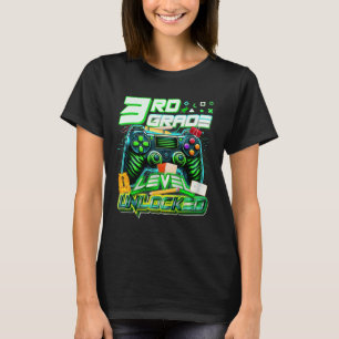 T-shirt Ck À l'école Niveau 3e année Débloqué Gamer Premie