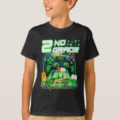 T-shirt Ck To School 2nd Grade Level Unlocked Gamer First  (Devant)