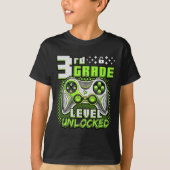T-shirt Ck To School 3rd Grade Boys Gamer First Day School (Devant)