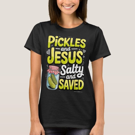 T-shirt Ckles And Jesus Salty And Saved (Devant)