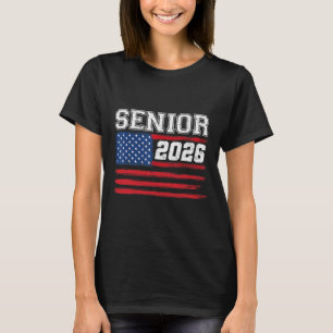 T-shirt Cl de 2026 Senior Ck à l'école Drapeau Américain G