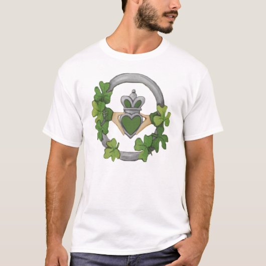 T-shirt Claddagh argenté (Devant)