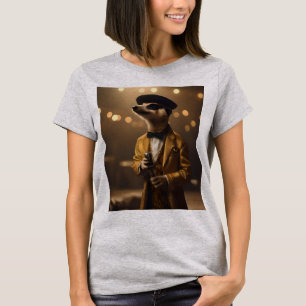 T-shirt "Clair de lune du suricate : la sérénade d'un croo