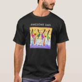 T-shirt Clair, élégant, Expression du bonheur, Noir (Devant)