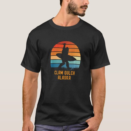 T-shirt Clam Gulch Alaska Sasquatch Souvenir (Devant)