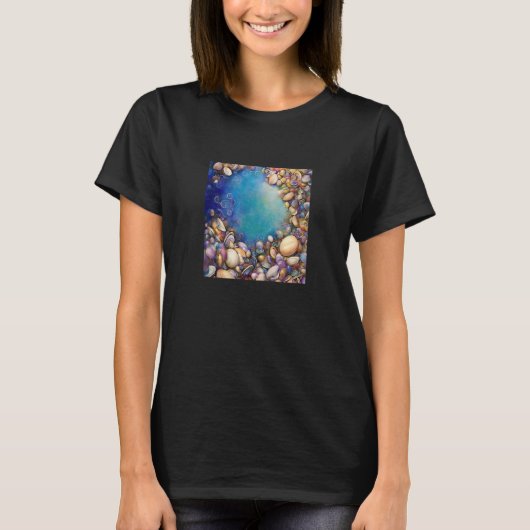 T-shirt Clam Seashell Shell Collector Beach Ocean Coastal (Devant)