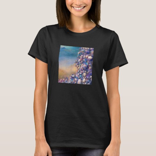 T-shirt Clam Seashell Shell Collector Beach Ocean Coastal (Devant)