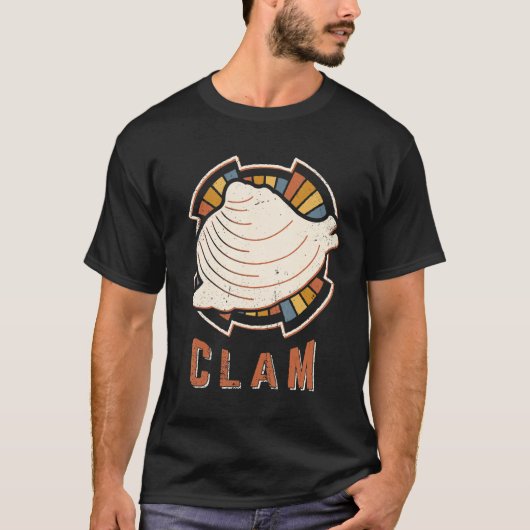 T-shirt Clam Vintage Classic Retro Amour animal (Devant)