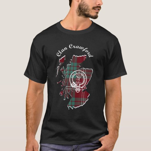 T-shirt Clan Crawford Nom Nom Nom de famille Scottish Tart (Devant)