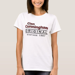 T-shirt Clan Cunningham Personnaliser Vintage Votre annive