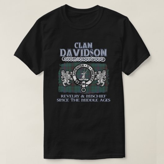 T-shirt Clan Davidson crête clans écossais surnom écossais (Design devant)