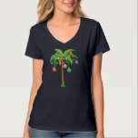 T-shirt Clan de Noël<br><div class="desc">Palm Tree Funny Hawaii Beach Tropical Xmas</div>