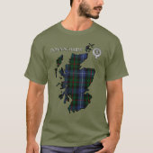 T-shirt Clan Donnachaidh (Robertson) Crest /Hunting Tartan (Devant)