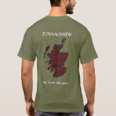 T-shirt Clan Donnachaidh (Robertson) Crest, War Cry & Map (Dos)