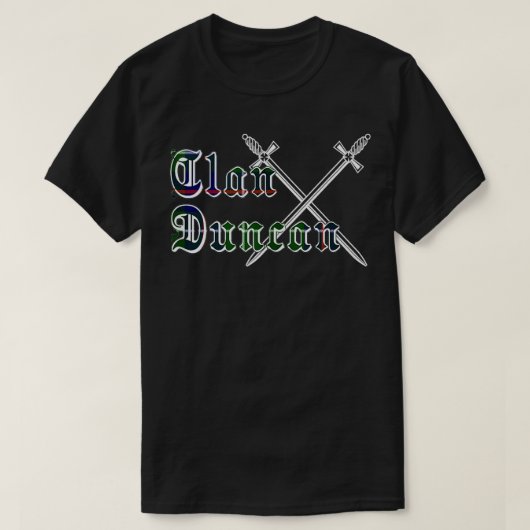 T-shirt Clan Duncan nom nom de famille Scottish Tartan (Design devant)