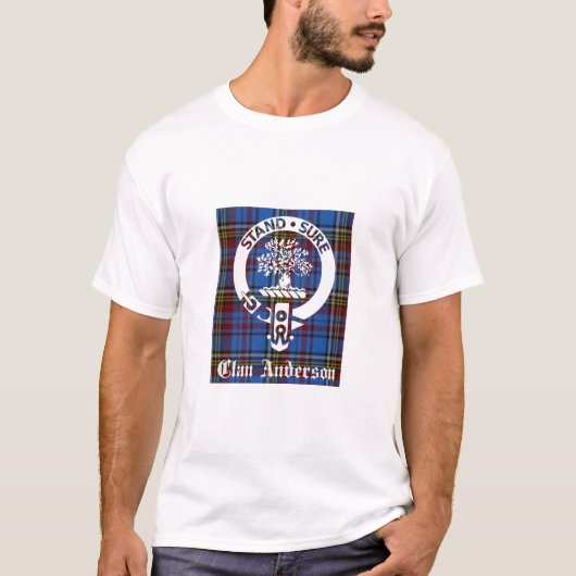 T-shirt Clan écossais Anderson Crest & Tartan (Devant)