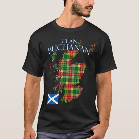 T-shirt Clan écossais de Buchanan Tartan Écosse (Devant)