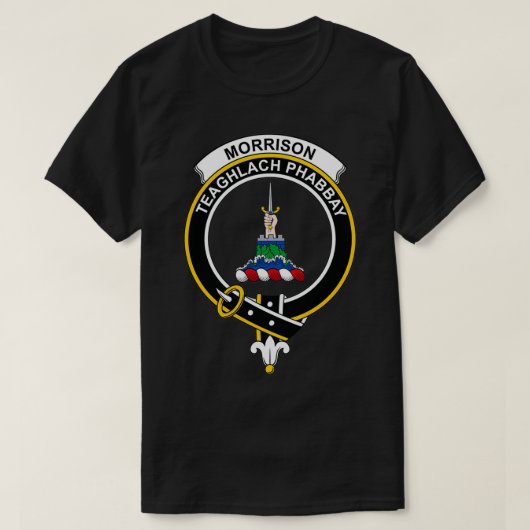T-shirt Clan écossais de Morrison Crest Tartan (Design devant)