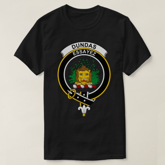 T-shirt Clan écossais Dundas Crest Tartan (Design devant)