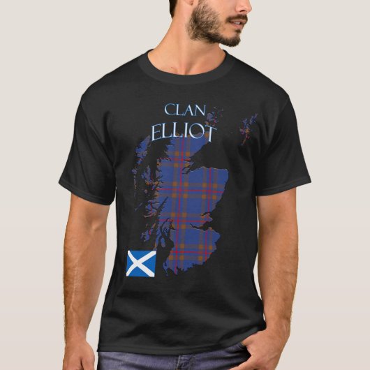 T-shirt Clan écossais Elliot Tartan Écosse (Devant)