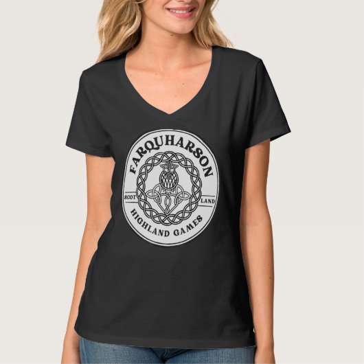 T-shirt Clan Farquharson Scottish Thistle Highland Games (Devant)