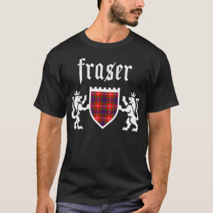 T-shirt Clan Fraser Tartan Scottish Plaid Fraser Family