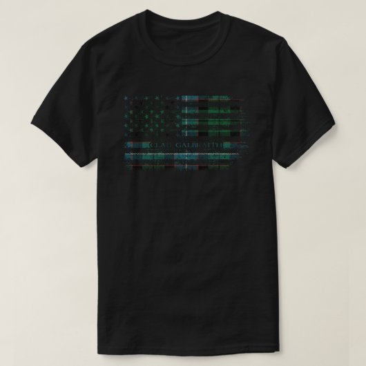 T-shirt Clan Galbraith Scottish tartan drapeau américain k (Design devant)