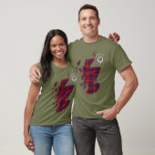T-shirt Clan Hamilton Tartan Map & Crest (Unisexe)